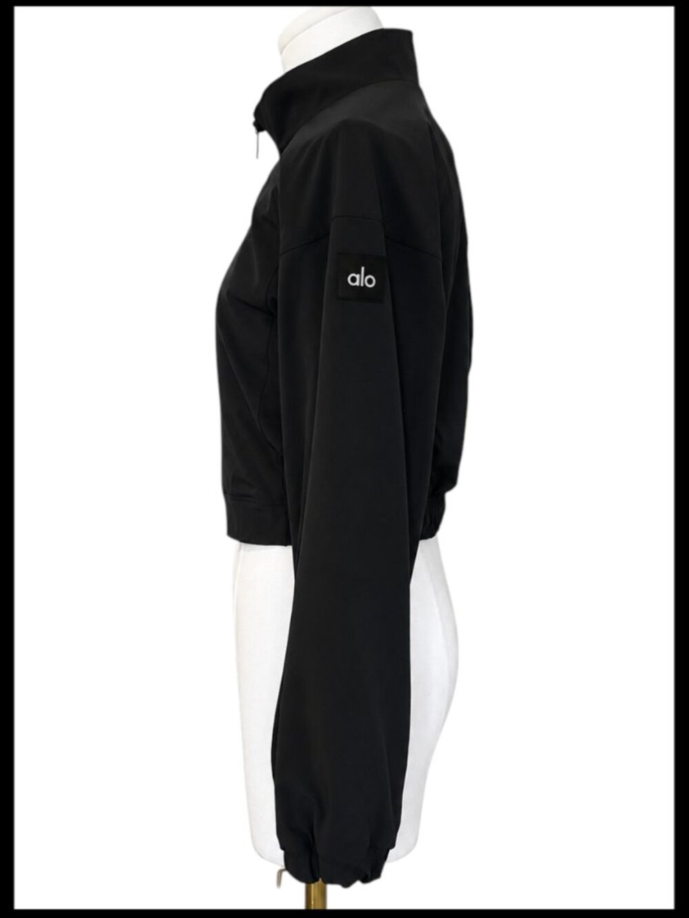 Alo Yoga Clubhouse Cropped Jacket Black Mesh Lined XS - Picture 5 of 16